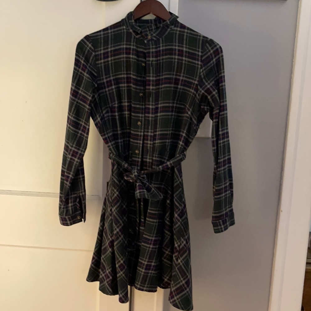 Kiel James Patrick cozy cabin flannel dress size medium